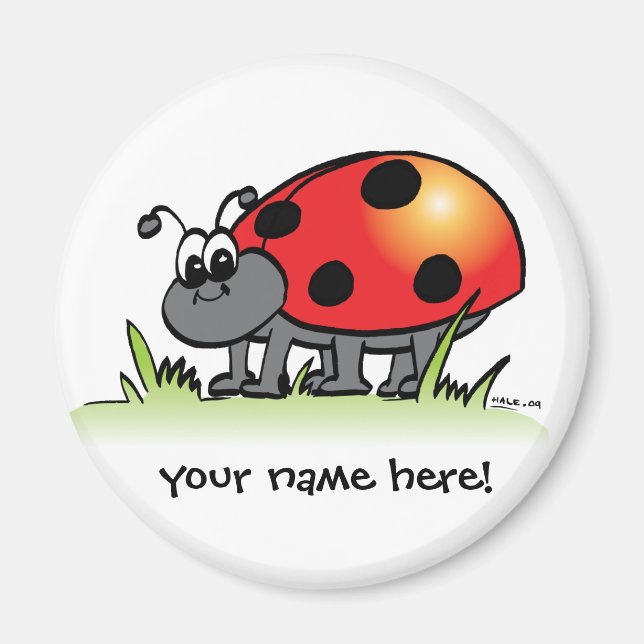 Imã Magneta Ladybug Personalizada (Frente)