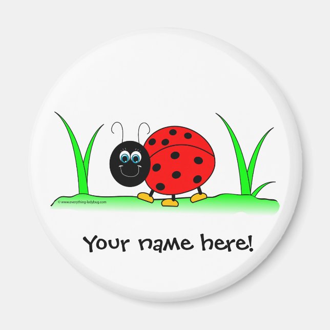 Imã Magneta Ladybug Personalizada (Frente)