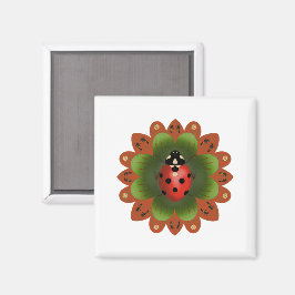 Imã Magneta Ladybug Quadrada de 2"