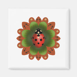 Imã Magneta Ladybug Quadrada de 2"