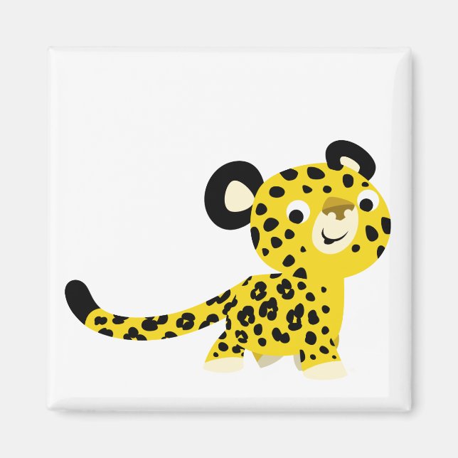 Imã Magneta Leopardo Amiga para Cartoons (Frente)