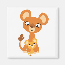 Imã Magneta Mãe Lion e ímã de cubo