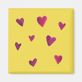 Imã Magneta Melodia de Coração de Aquarela