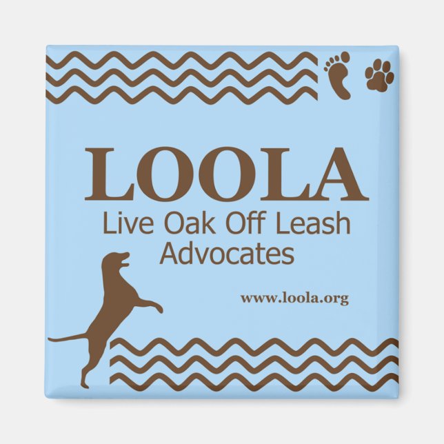 Imã Magneta metálica LOOLAorg quadrada (Frente)