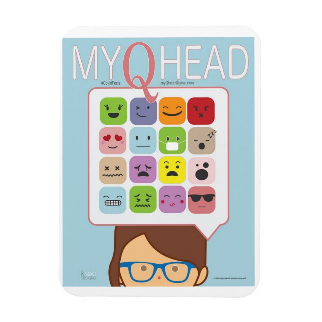 Ímã Magneta MyQHead (Vertical)