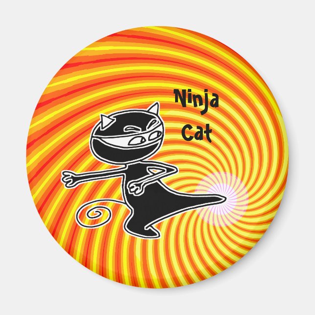 Imã Magneta Ninja Cat Firechut (Frente)