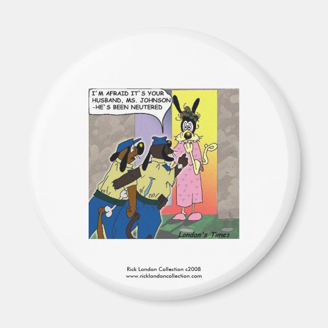 Imã Magneta Novelty Engraçado de Cachorro (Frente)