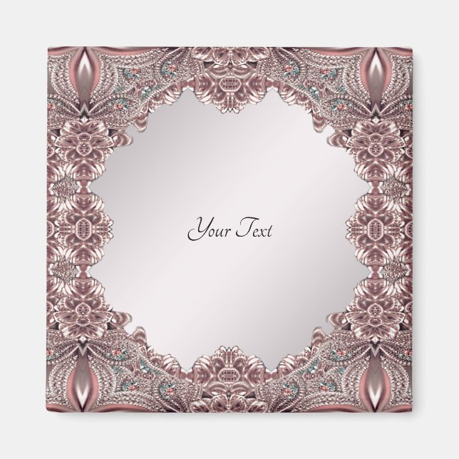 Imã Magneta Ornamental Rosa (Frente)