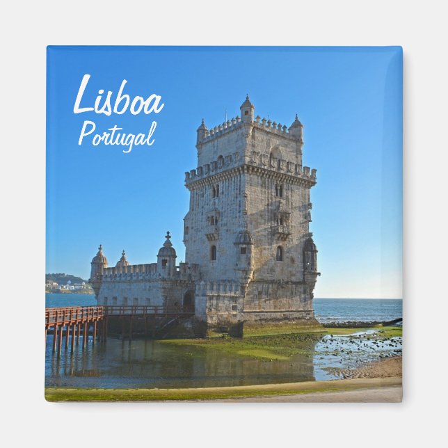 Imã Magneta Panorâmica de Lisboa (Frente)