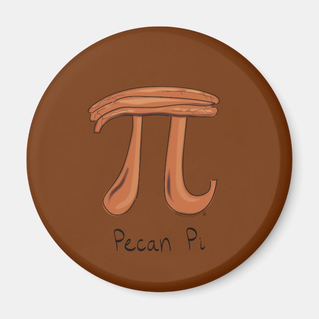 Imã Magneta Pecan Pi Cute Math Pi Day (Frente)