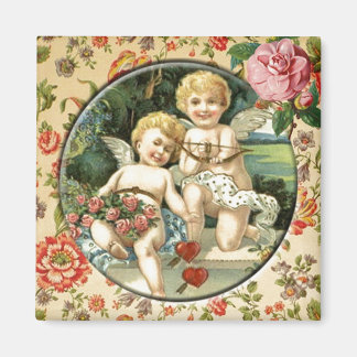 Imã Magneta Personalizada Cupid Vintage Joyful
