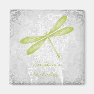 Imã Magneta Personalizada da Dragonfly Verde