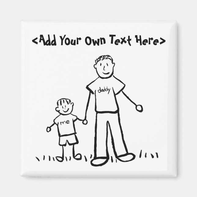 Imã Magneta Personalizada da Família do pai (Frente)