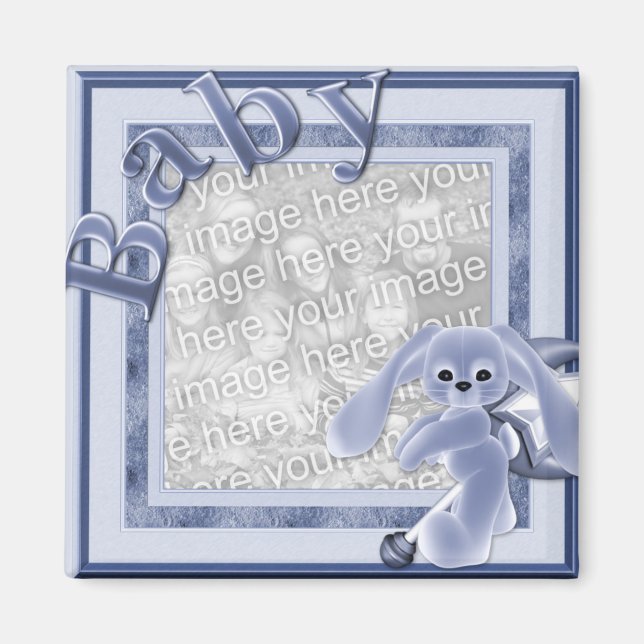 Imã Magneta personalizada de fotos do Baby Boy KRW (Frente)