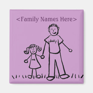 Imã Magneta Personalizada de Personalidade Pai e Filha