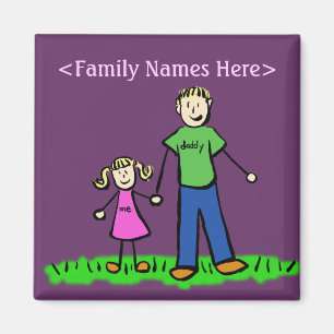 Imã Magneta Personalizada de Personalidade Pai e Filha