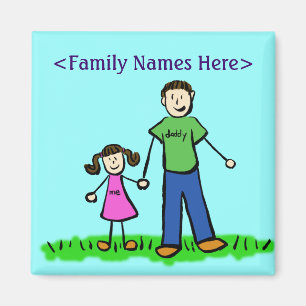 Imã Magneta Personalizada de Personalidade Pai e Filha