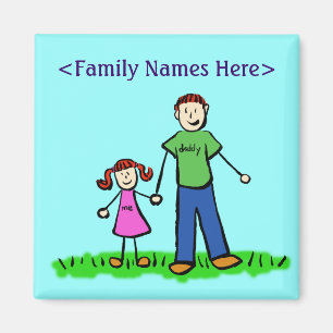 Imã Magneta Personalizada de Personalidade Pai e Filha