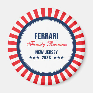 Imã Magneta Personalizada de Reunião da Família Azul B