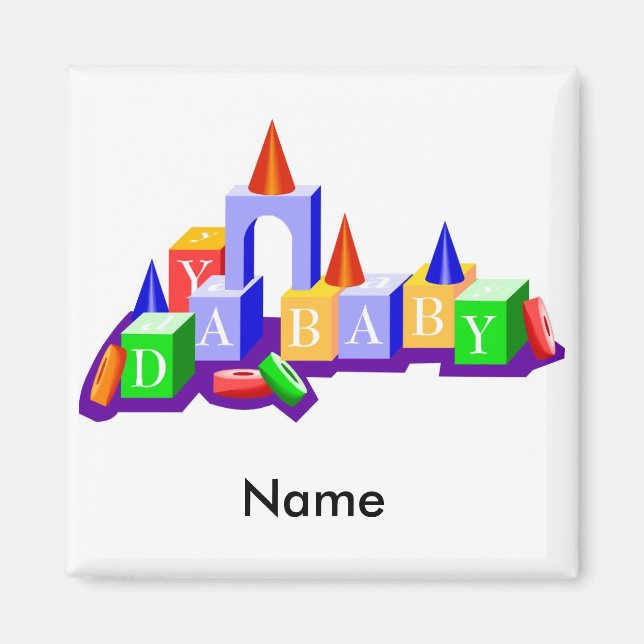 Imã Magneta personalizada do bebê da DA (Frente)