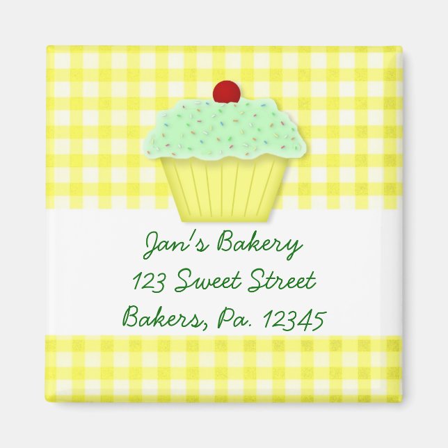 Imã Magneta personalizada do cupcake (Frente)