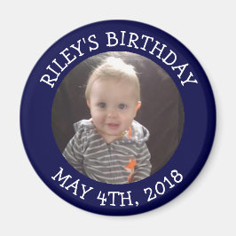 Imã Magneta personalizada do lembrete de fotos Bluee