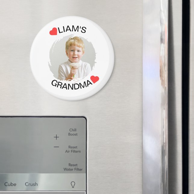 Imã Magneta personalizada | Foto do rosto filho (In Situ (Fridge))