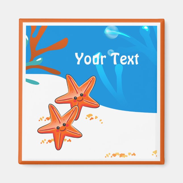 Imã Magneta Personalizada Oceânica de Frio Cúmulo Aquá (Frente)