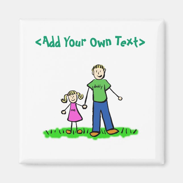 Imã Magneta personalizada para presentes de pai (loira (Frente)