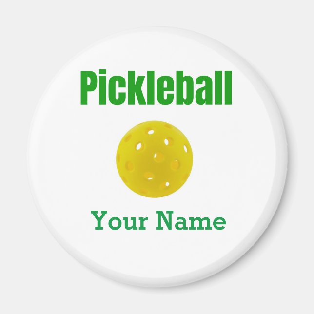 Imã Magneta Pickleball Personalizada com seu nome (Frente)
