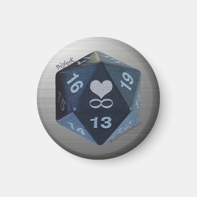 Imã Magneta PolyGeek - Preto (Frente)