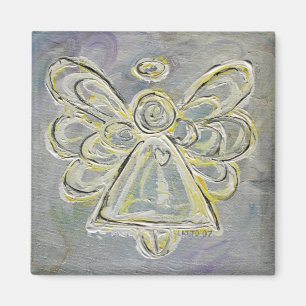 Imã Magneta prata e anjo branco