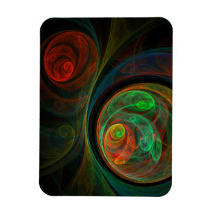 Ímã Magneta Premium Abstrato Verde de Renascimento