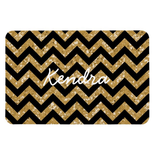 Ímã Magneta Premium de Exame Glitter Chevron (Horizontal)
