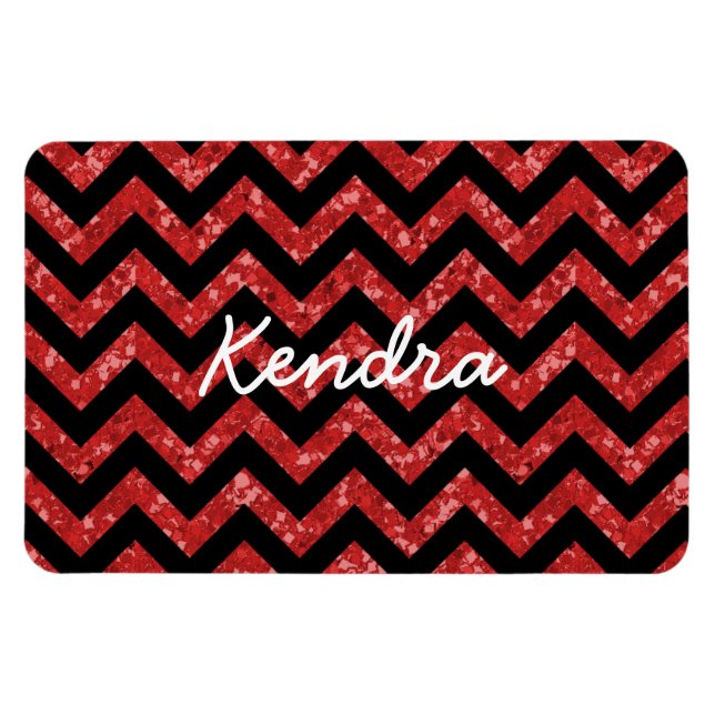 Ímã Magneta Premium de Exame Glitter Chevron (Horizontal)