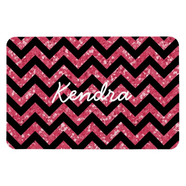 Ímã Magneta Premium de Exame Glitter Chevron (Horizontal)