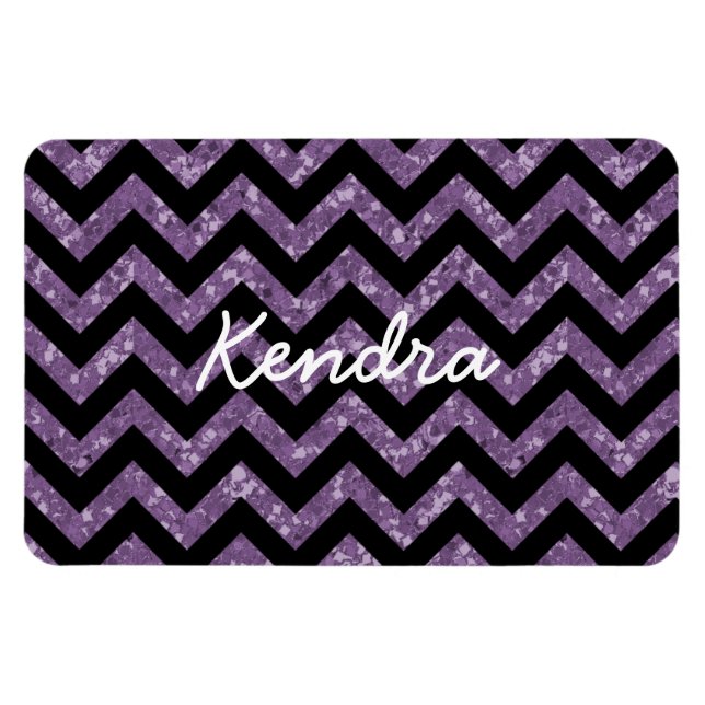 Ímã Magneta Premium de Exame Glitter Chevron (Horizontal)