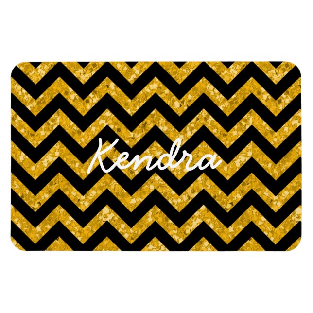 Ímã Magneta Premium de Exame Glitter Chevron (Horizontal)