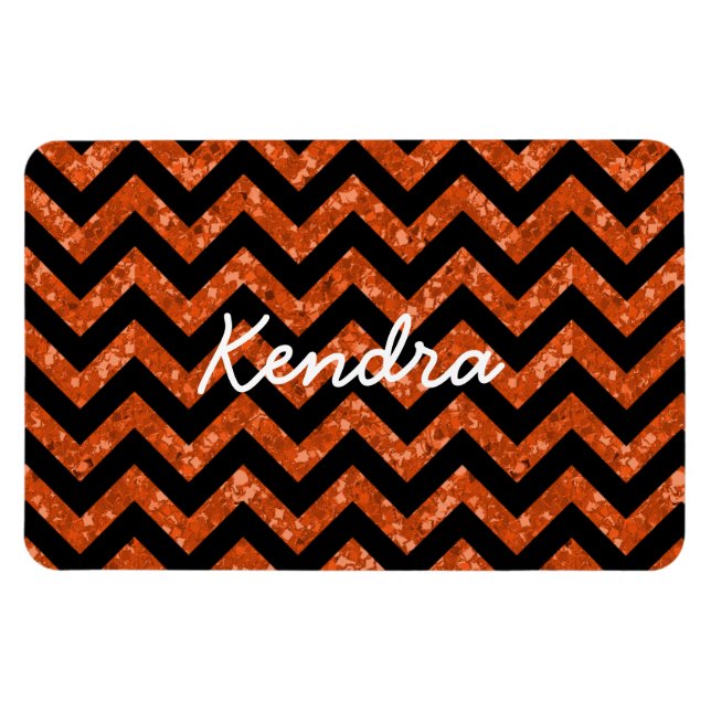 Ímã Magneta Premium de Exame Glitter Chevron (Horizontal)