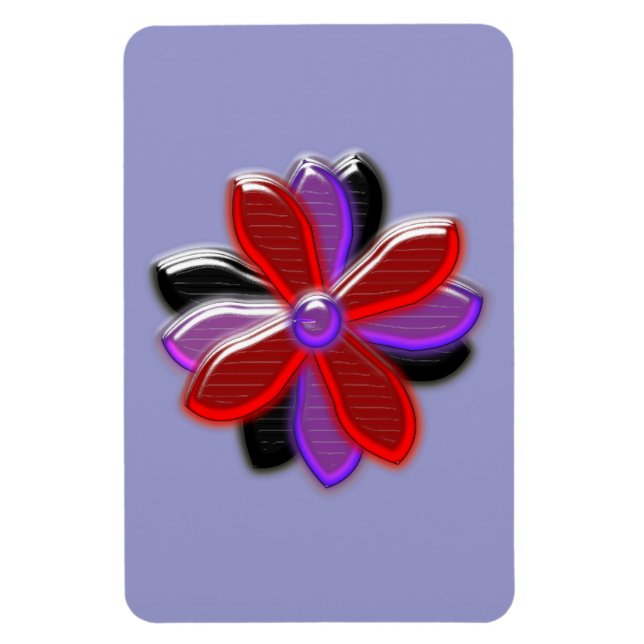 Ímã Magneta Premium de Flores Brilhantes (Vertical)