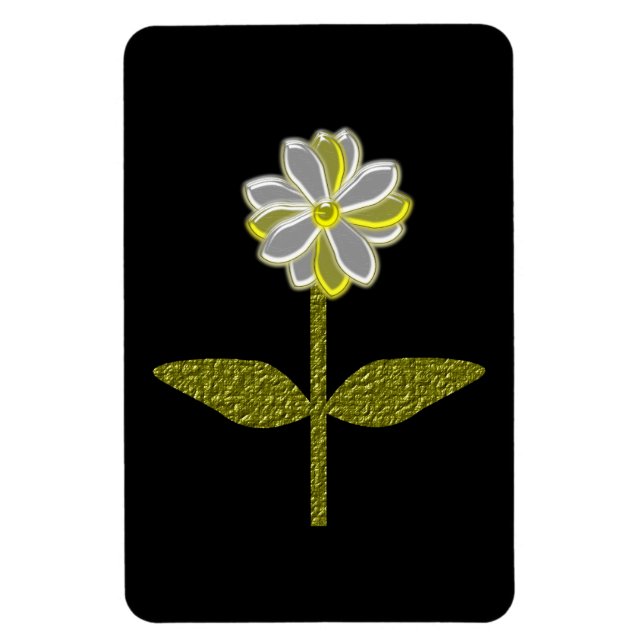 Ímã Magneta Premium de Flores Brilhantes (Vertical)