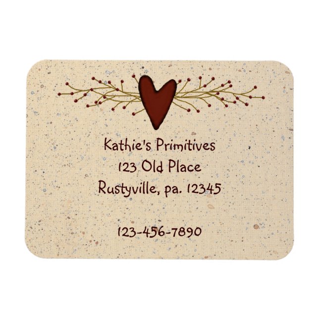 Ímã Magneta Premium do Coração Primitivo (Horizontal)