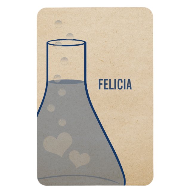 Ímã Magneta Premium para Beaker Whimsical, Azul (Vertical)