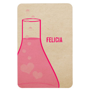 Ímã Magneta Premium para Beaker Whimsical, Rosa