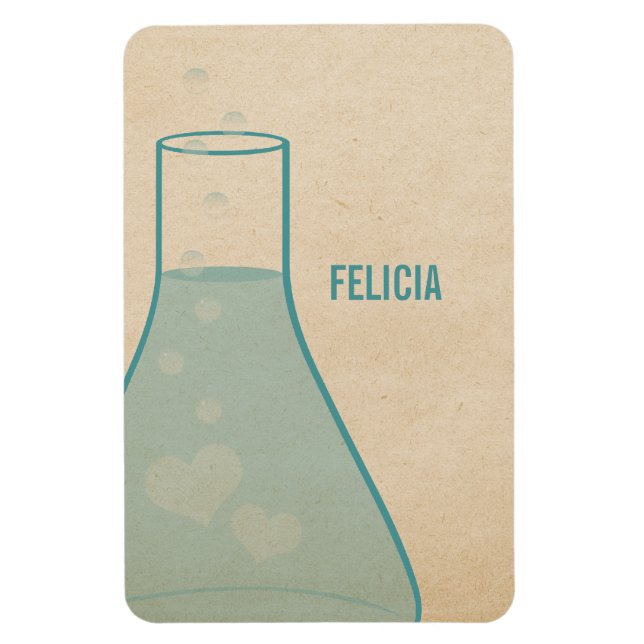 Ímã Magneta Premium Para Beaker Whimsical, Teal (Vertical)