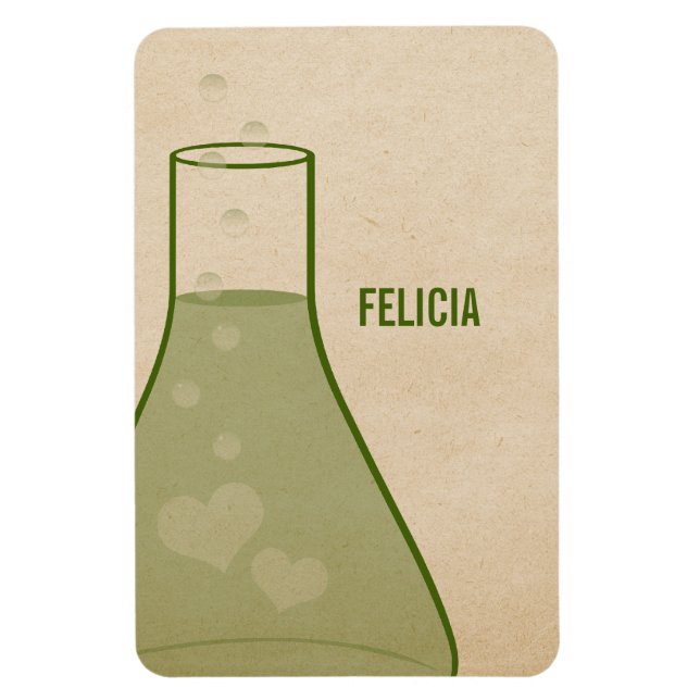 Ímã Magneta Premium para Beaker Whimsical, Verde (Vertical)