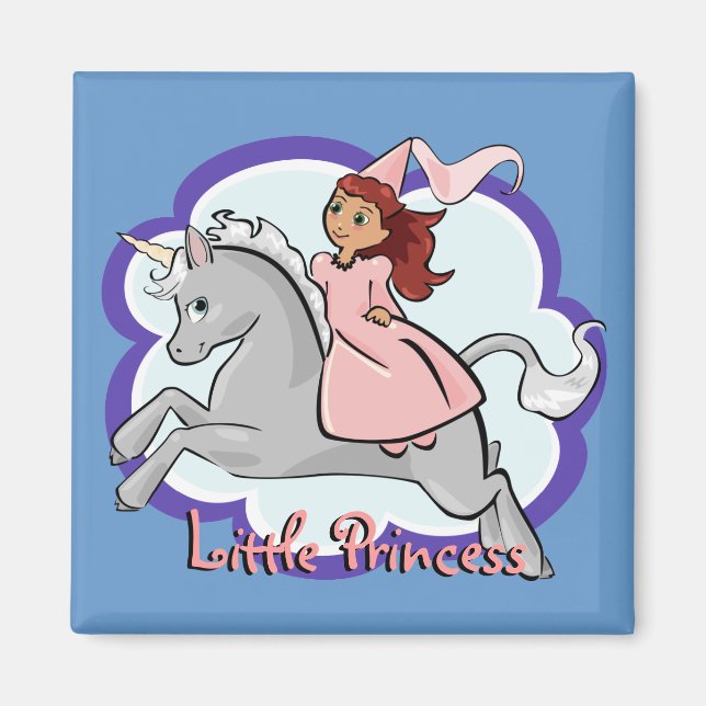 Imã Magneta Princesa e Unicórnio (Frente)