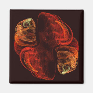 Imã Magneta Quadrada de Abstrato de Metamorfose