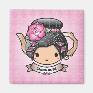Imã Magneta Quadrada de Chapoeira Rosa da China