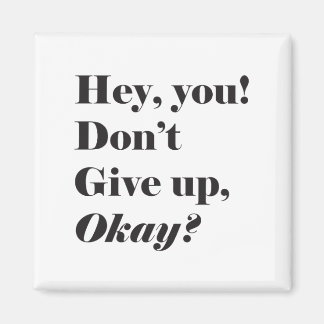 Imã Magneta quadrada de cotações inspiradora e encoraj